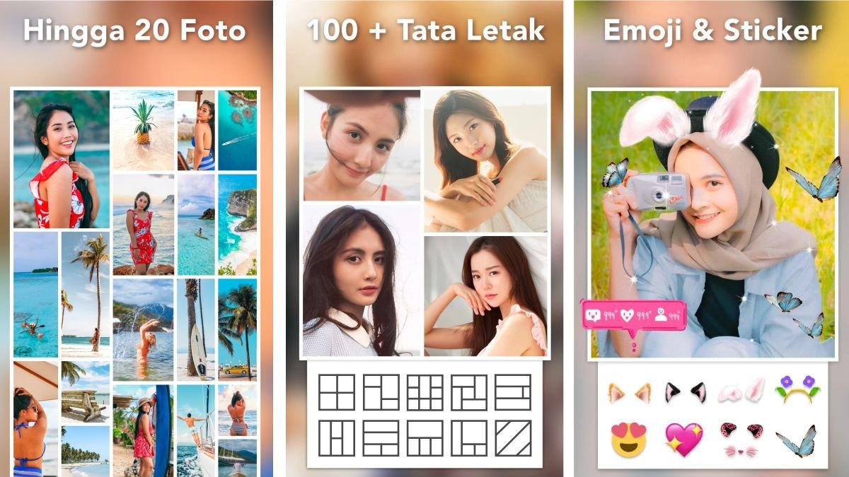 Ilustrasi tampilan aplikasi Kolase Foto - Edit Foto & Grid