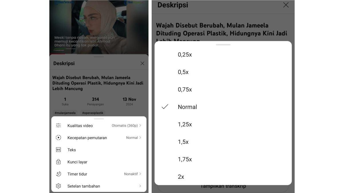 Fitur Kontrol Pemutaran Cepat dan Lambat di YouTube