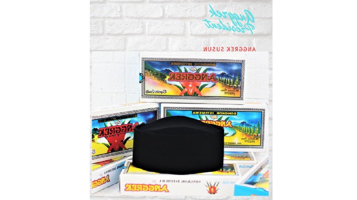 Peci Hitam - Kopiah Nasional Anggrek Susun Berbahan Bludru Hitam Kualitas Premium