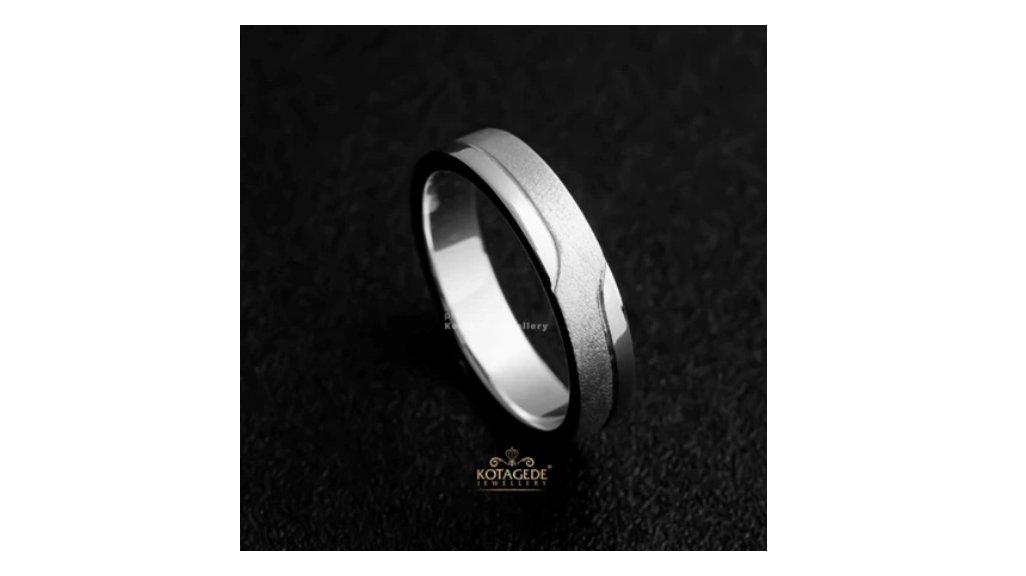 Kotagede Jewellery Cincin Nikah Pria Palladium 10 persen - Cincin Kawin Tunangan Nikah Pria