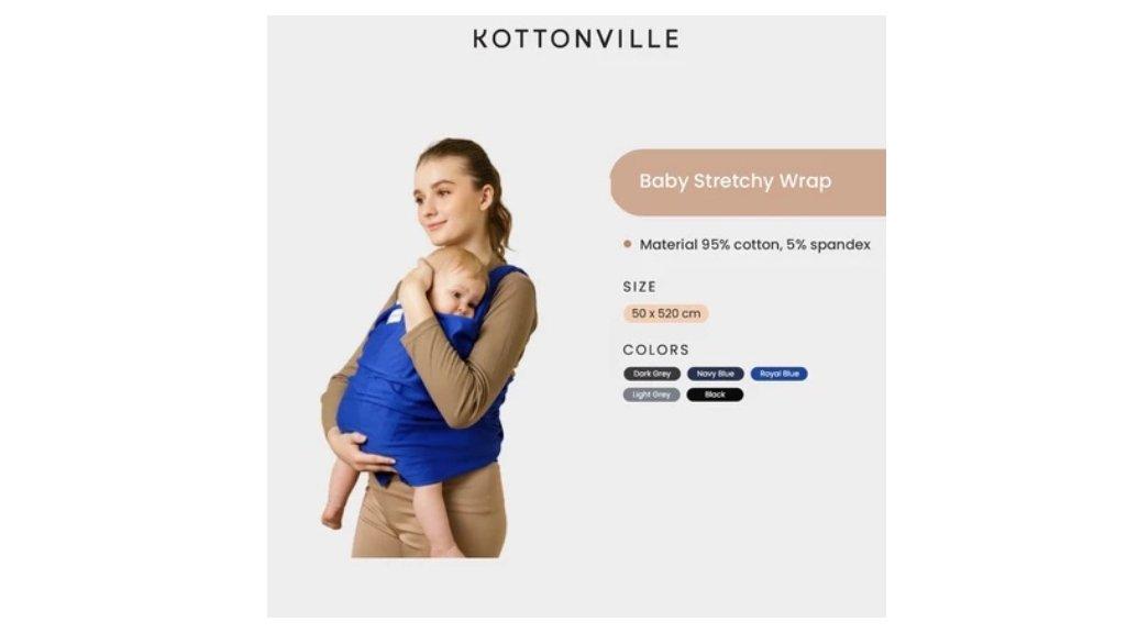 Kottonville - Gendongan Anak Bayi Baby Stretchy Wrap Laki-Laki dan Perempuan 59224