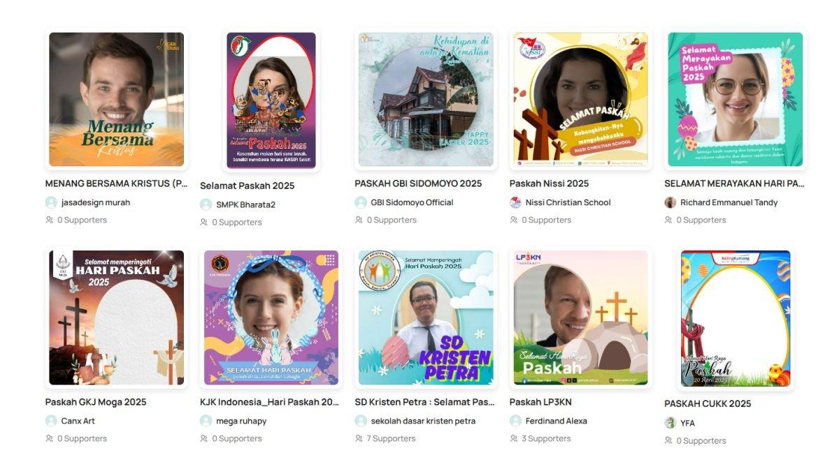 Kumpulan 50 link Twibbon Paskah 2025