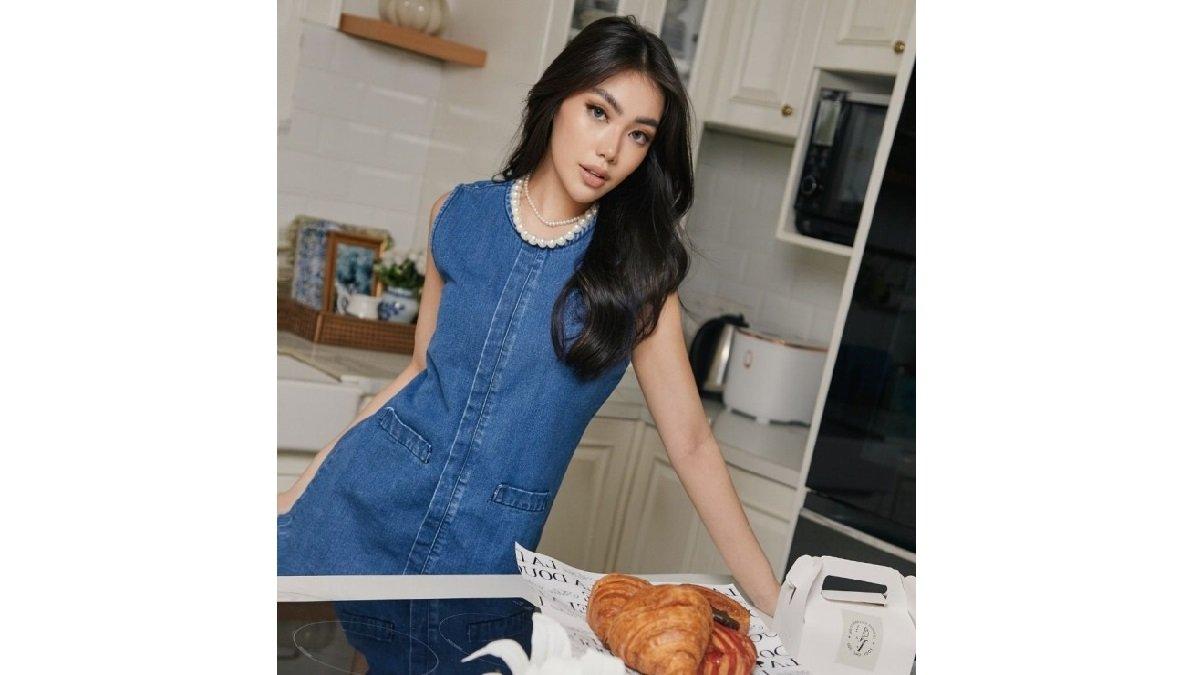 LADOUCE x Ashley Michelle Daiquiri Mini Denim Dress