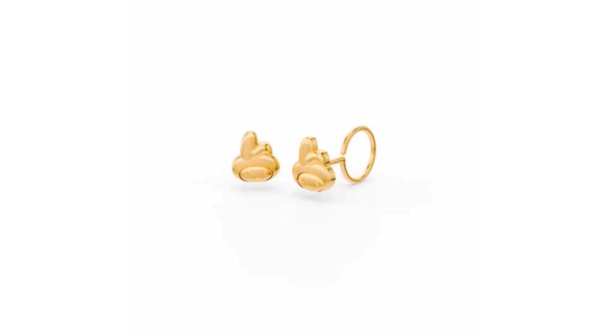 LITTLETHINGSHEWEAR - Anting Emas Bayi Daisy - Anting Loop End Anting Toge