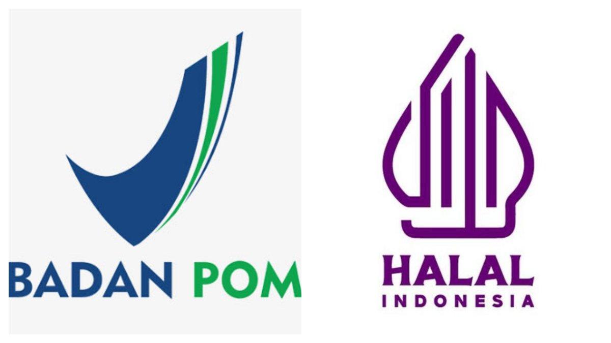 Logo BPOM dan Halal.