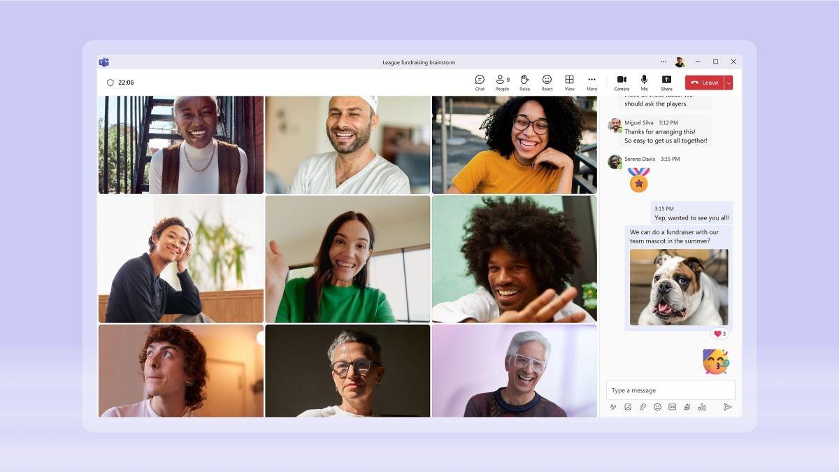Ilustrasi pemakaian Microsoft Teams