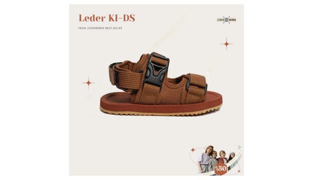 Lederweren Leder Kids Strap2 Tan Sandal Gunung Anak Sandal Tali Anak
