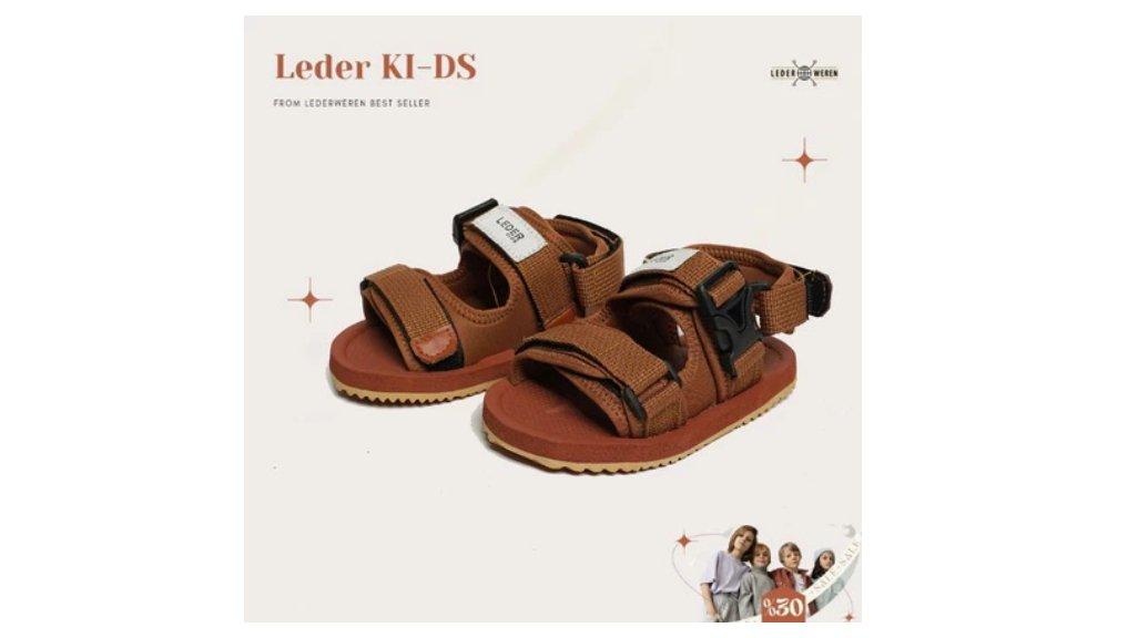 Lederweren Leder Kids Strap2 Tan Sandal Gunung Anak Sandal Tali Anak