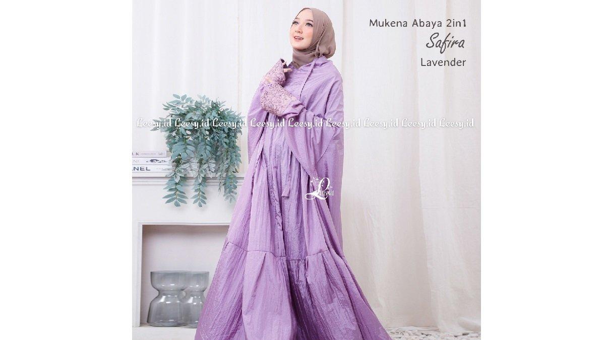 Leesy.id - Mukena Travelling 2in1 Parasut Abaya Safira