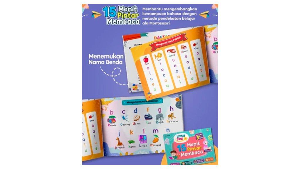 Buku Belajar Membaca - Little Star 15 Menit Pintar Membaca