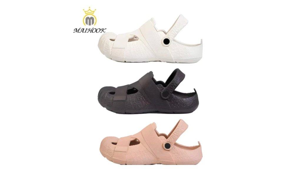 MAIHOOK Sandal Baim Wanita Dewasa Sandal Clog Kekinian Karet Tebal Nyaman Lembut Murah Anti Air Slipper