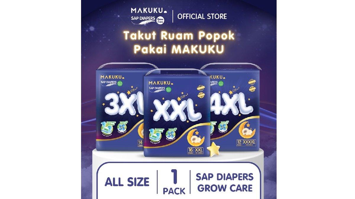 MAKUKU SAP Diapers Grow Care Pants Popok Anti Gumpal Xtra Dry