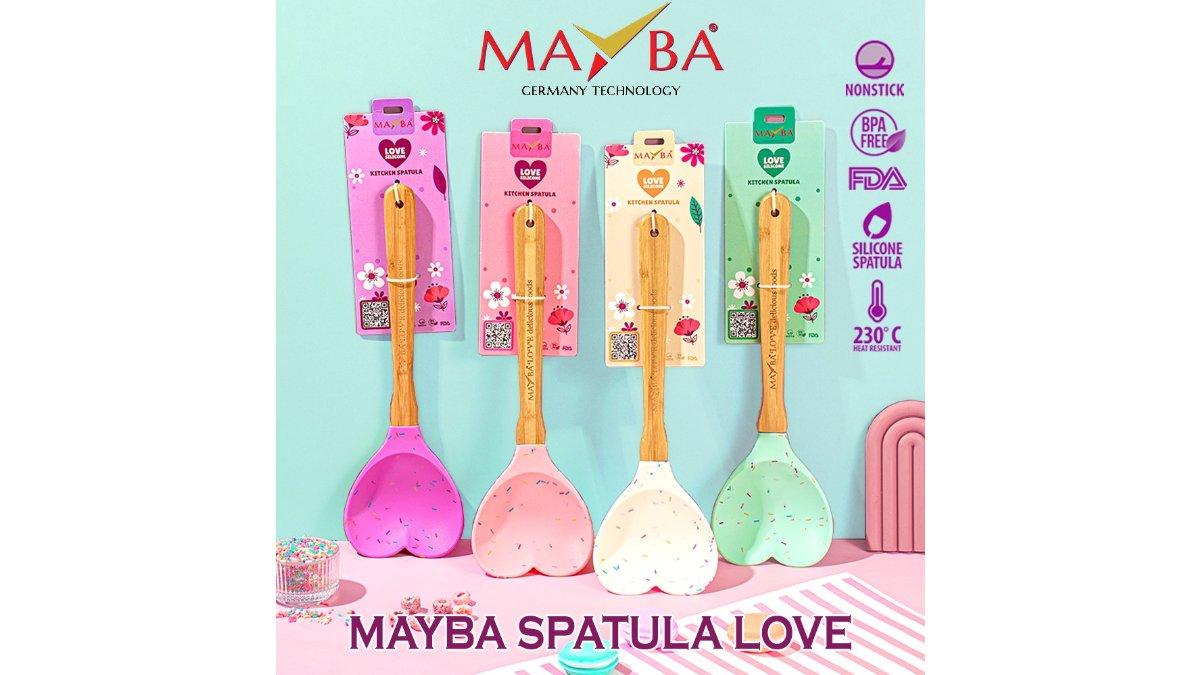 MAYBA Sutil Spatula Silicone Love Mayba Sendok Masak Aesthetic.
