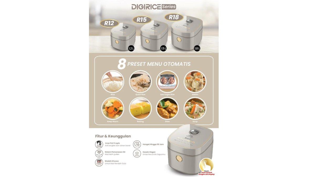 MITO Digital Rice Cooker 1.8 Liter R18 produk.