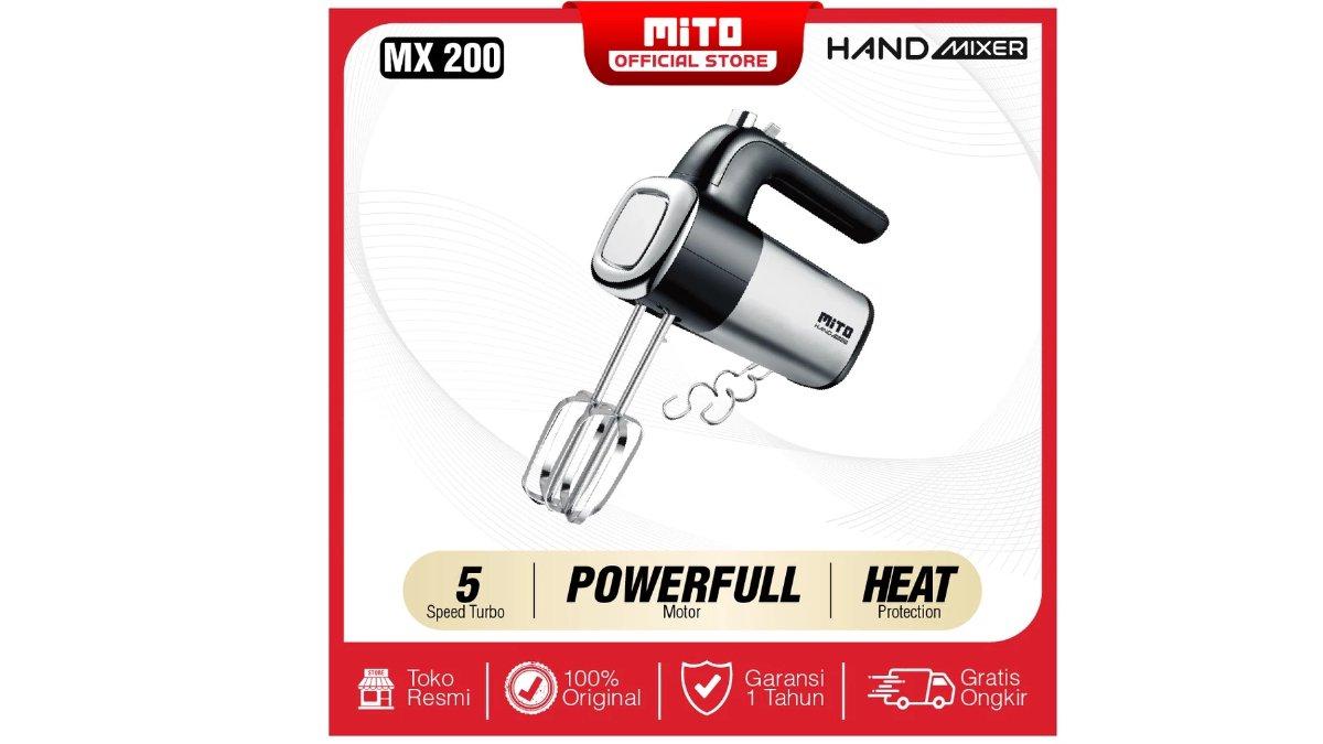 MITO Hand Mixer MX200 Pengaduk Adonan Kue 5 Kecepatan Turbo produk