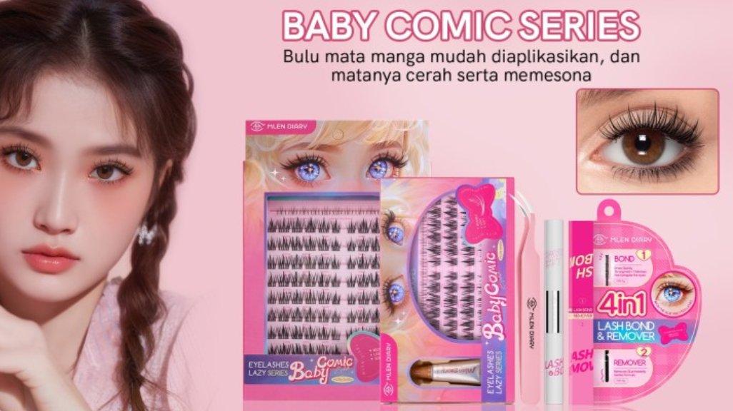 MLEN DIARY Baby Comic Seri Gaya Alami Bulu Mata Palsu