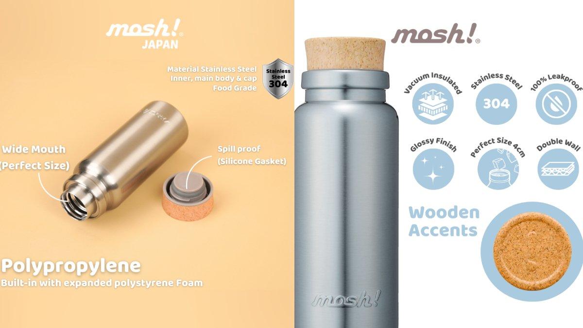 MOSH! Cork Bottle Botol Minum Termos Stainless 360ml 