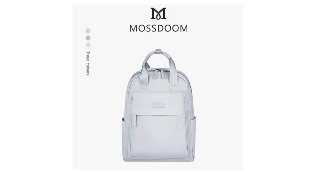 MOSSDOOM Tas Ransel Wanita Herve Backpack Tas Laptop Tahan Air Tas Sekolah Wanita Tas Ransel Praktis