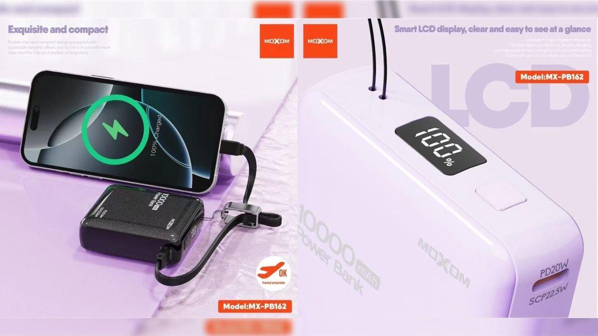 Ilustrasi power bank MOXOM MX-PB162