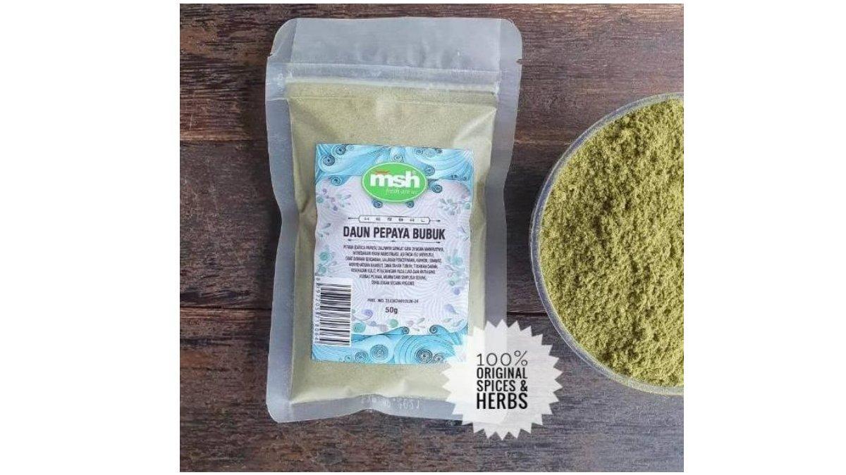 MSH Daun Pepaya Bubuk 