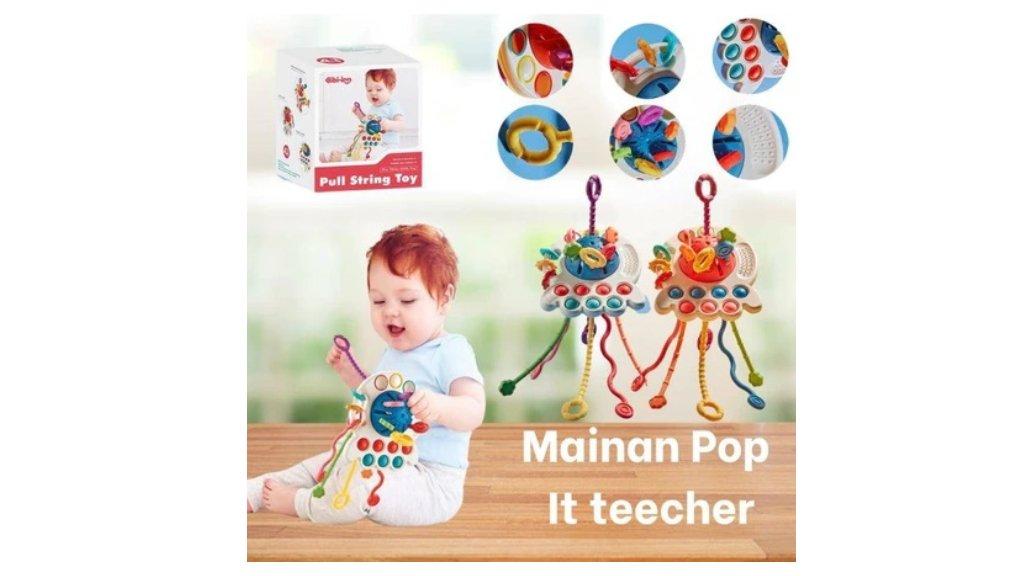 Mainan Edukasi Bayi BPA Free Multifungsi Bentuk Gurita