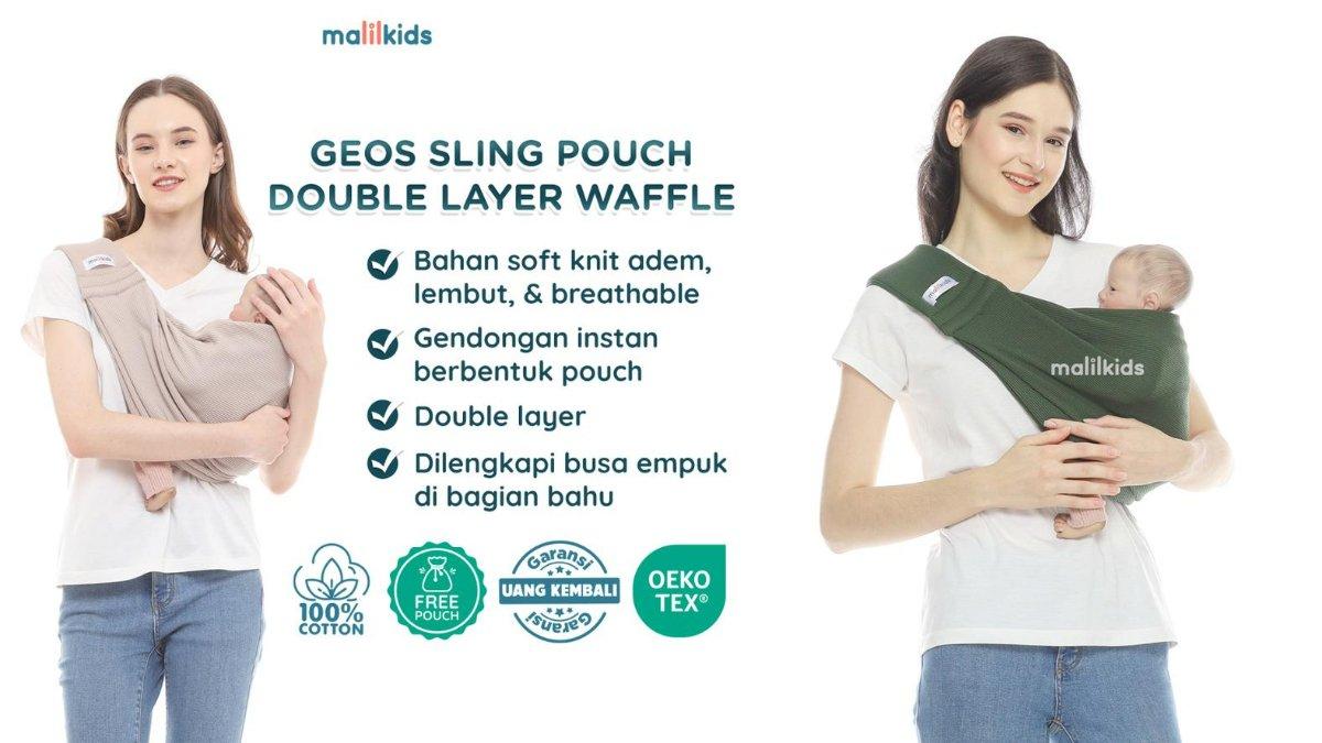 Malilkids Gendongan Bayi Geos Sling Pouch Waffle Knit Double Layer