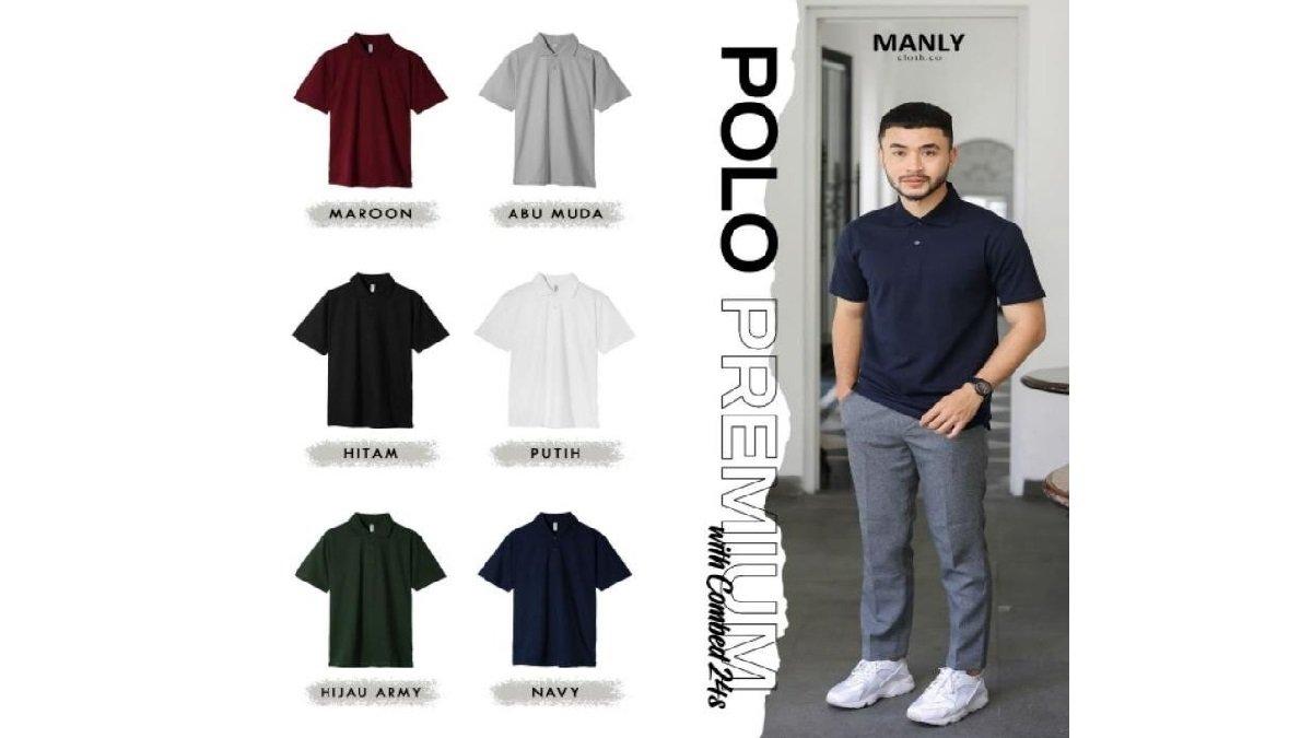 Manly Polo Shirt Pria Premium - Rekomendasi Polo Shirt Pria di Bawah Rp 100 Ribuan.