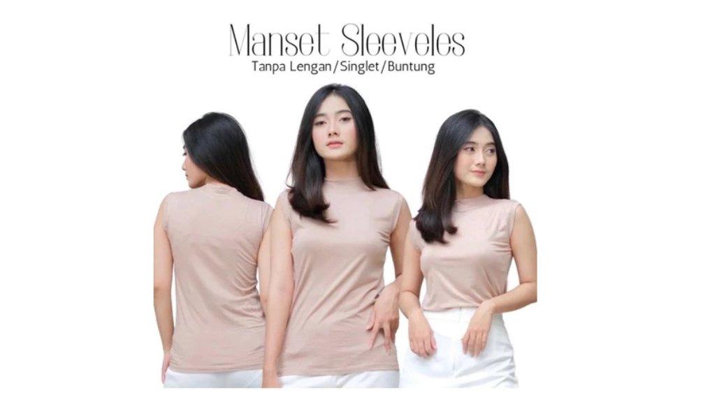 Manset inner tanpa lengan rayon premium