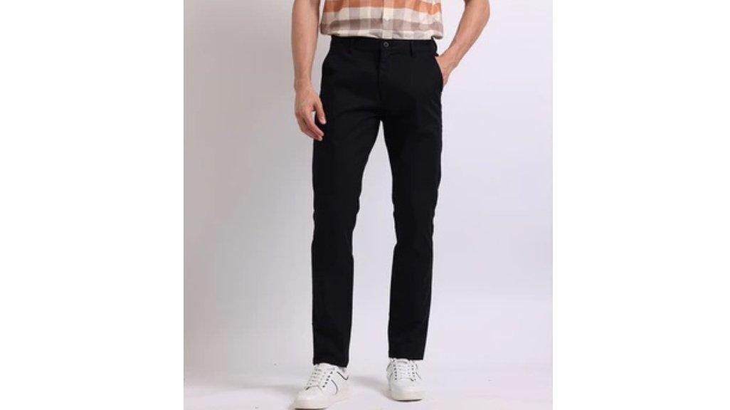 Manzone Celana Panjang Pria Chinos Slim Fit Roku - Black
