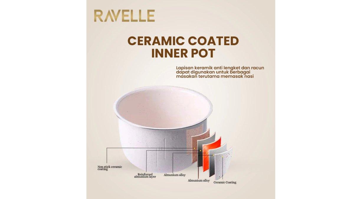 Material RAVELLE Digital Rice Cooker Low Carbo 1.2 Liter