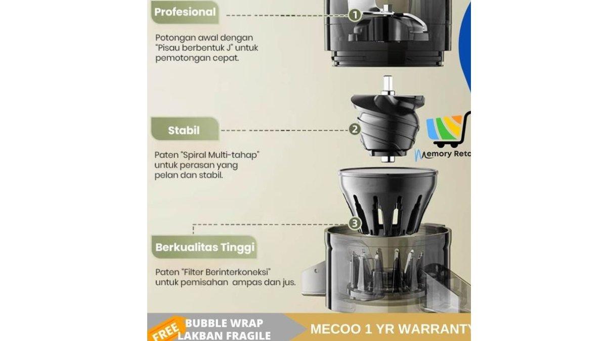 Mecoo Aesthetic Slow Juicer dengan teknologi terkini.