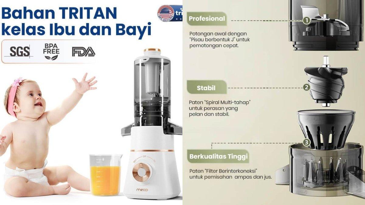 Mecoo Aesthetic Slow Juicer hadir dengan berbagai keunggulan dalam membuat jus murni.