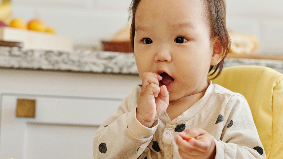 Ilustrasi Memberikan Finger Food untuk Mengatasi Bayi Rewel saat Tumbuh Gigi.