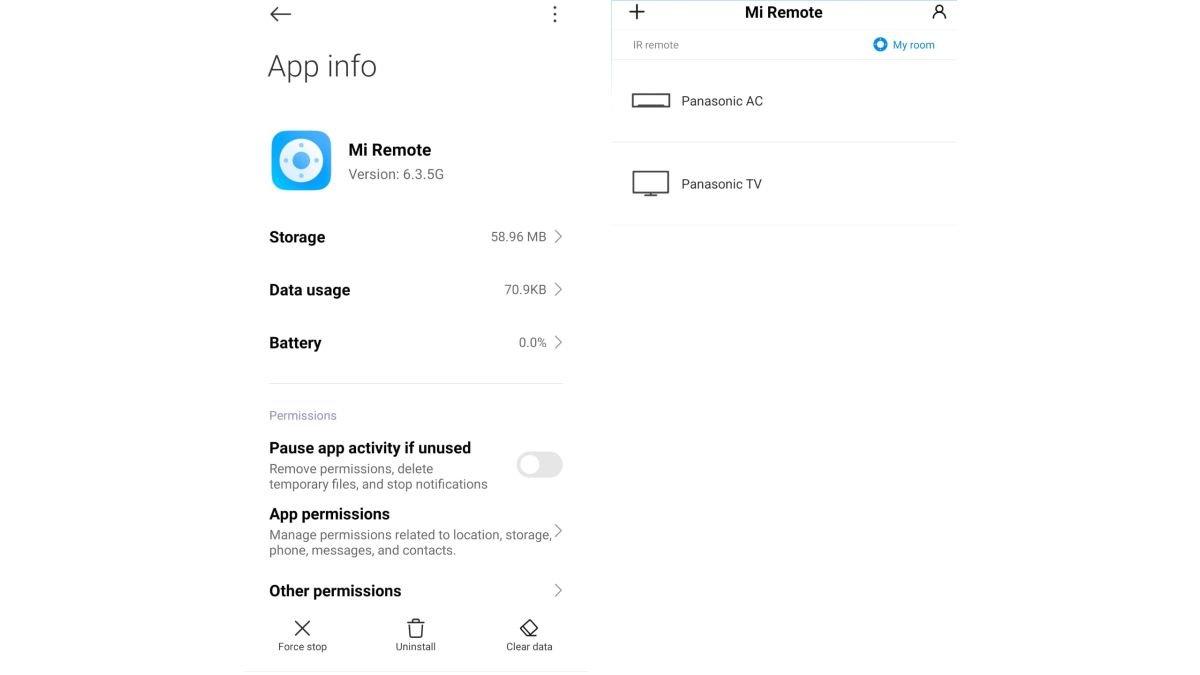 Ilustrasi pemakaian Mi Remote di HP Xiaomi