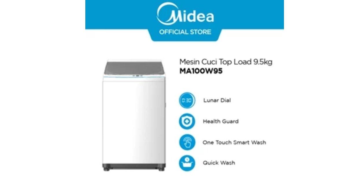 Midea Mesin Cuci Top Load Kapasitas 9.5kg - MA100W95-ID