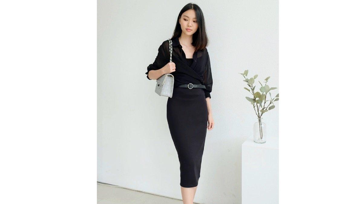 Midi Skirt Office Span Lost Ban Korean Style