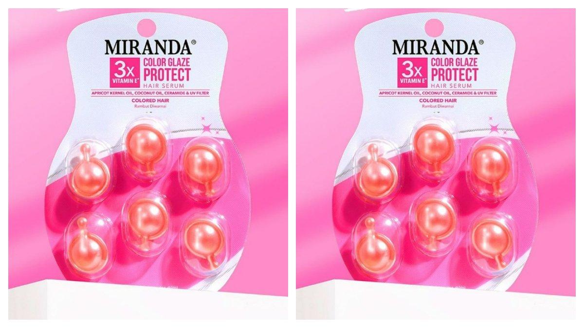 Miranda Hair Serum Color Glaze Protect hadir dengan desain kapsul