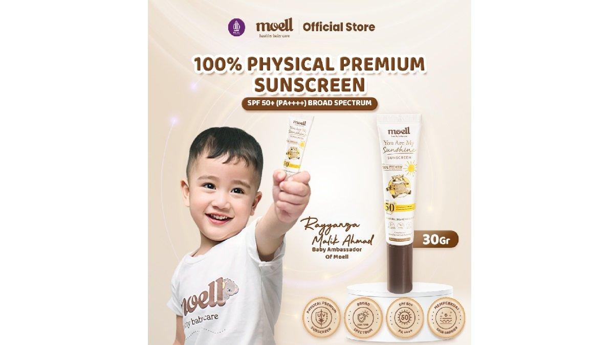 Moell Physical Sunscreen Anak & Bayi SPF 50+ (PA++++) 30 gr