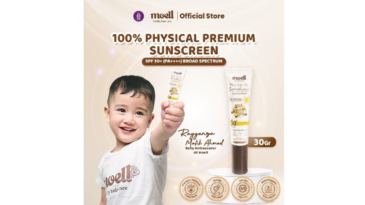 Moell Physical Sunscreen Anak & Bayi SPF 50+ (PA++++)  30 gram