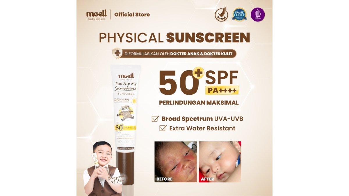 Moell Physical Sunscreen - Deretan Produk Moell Glowing Set.