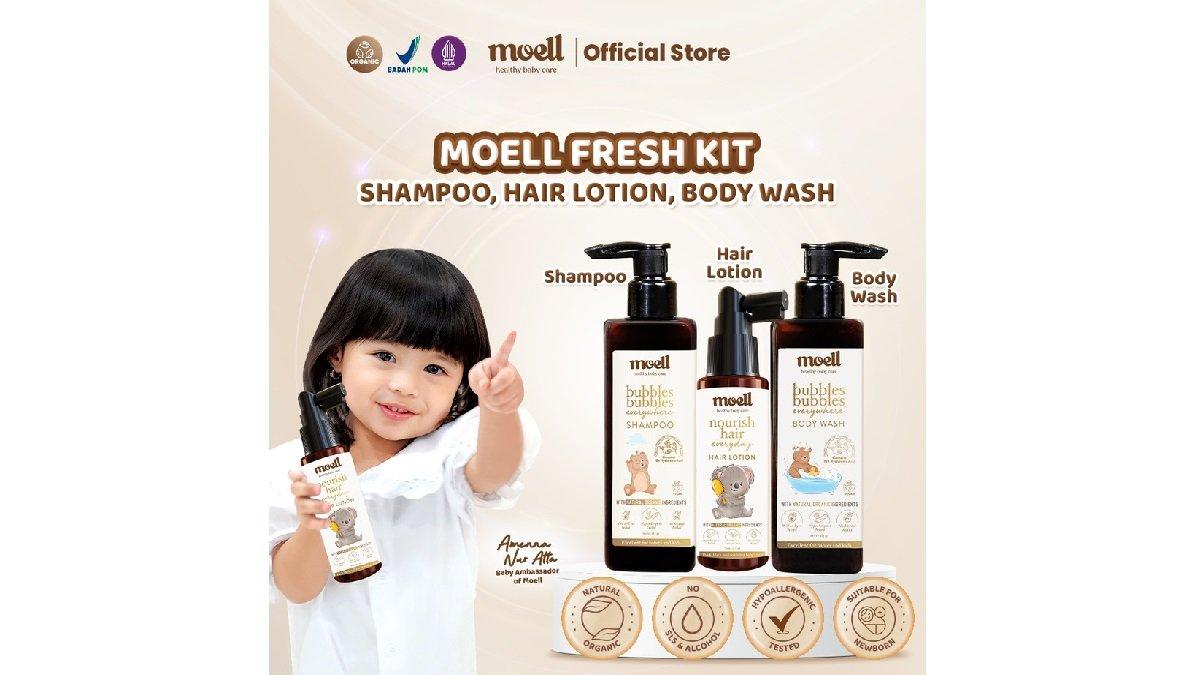 Moell Triple Combo Body Lotion 185ml & Sunscreen 30ml & Hair Lotion 100ml 