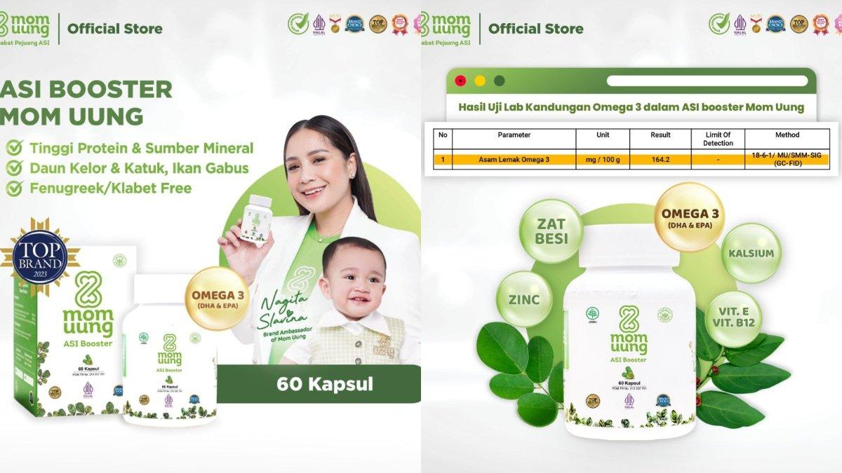 Mom Uung ASI Booster 60 Kapsul/ Pelancar ASI HALAL BPOM 