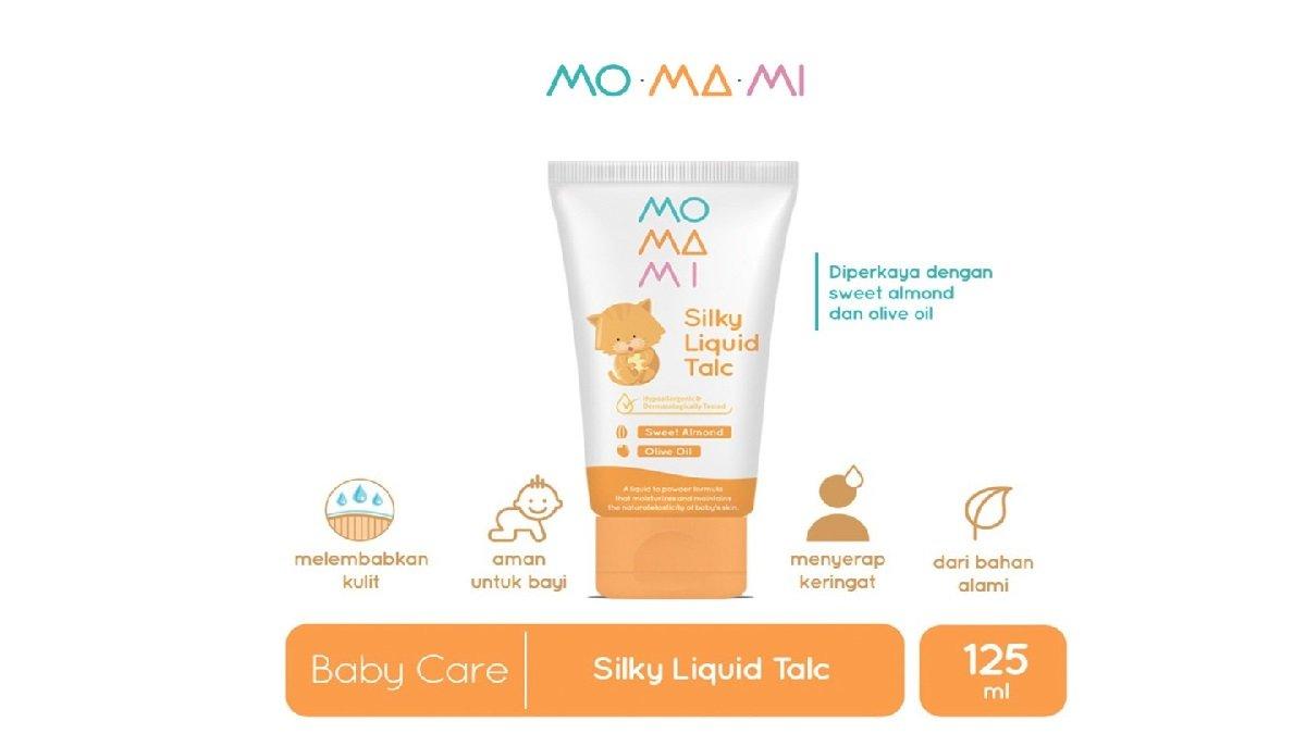Momami Silky Liquid Talc Lotion Cream Bayi 125 mL