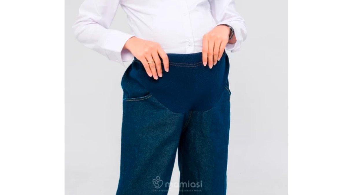 Momiasi - Celana Wanita Hamil Kulot Jeans Wanita Bumil Panjang
