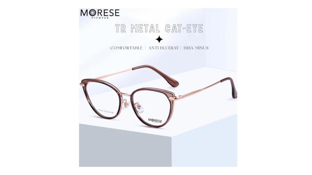 Morese Kacamata Antiradiasi Blueray Style Cat Eye Fashionable 2148