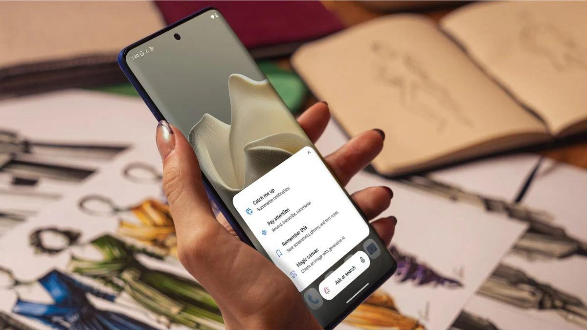 Ilustrasi bidang layar Motorola edge 60 PRO