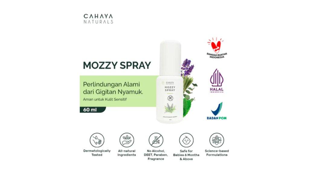 Mozzy Spray (Natural Mosquito Repellent) 60ml Cahaya Naturals - Spray Anti Nyamuk Alami