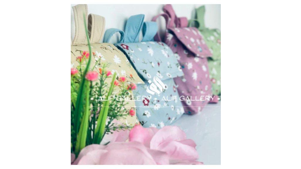 Mukena Anak Tas Ransel Motif Bunga Motif Daun | Mukena Katun Rayon TK SD Tanggung | Alif Gallery