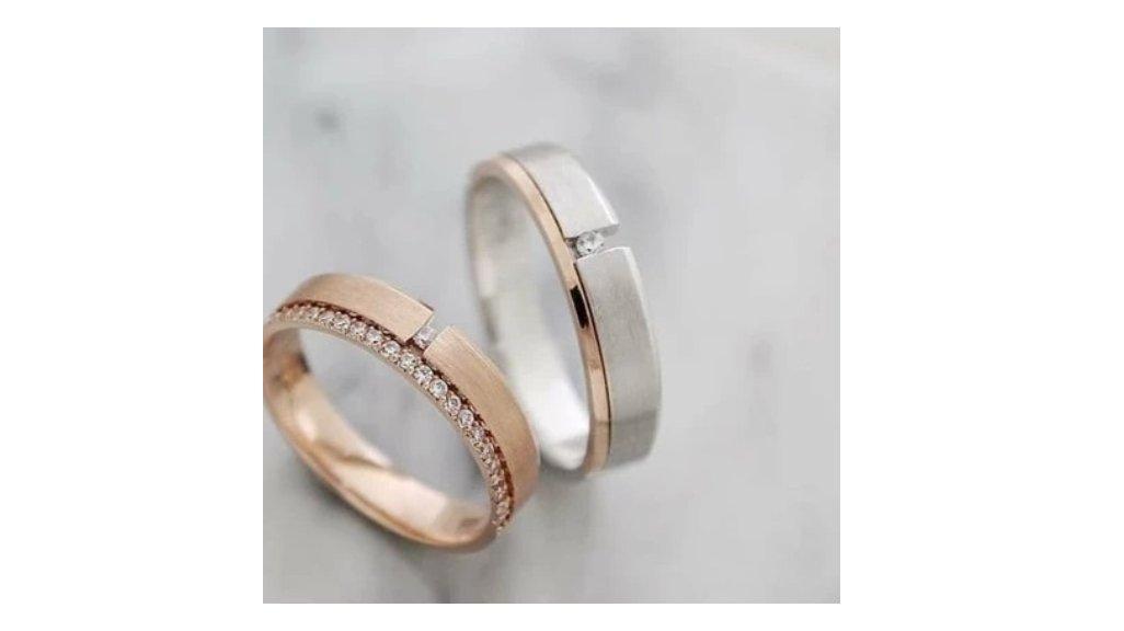 NELF CINCIN - CINCIN KAWIN CINCIN NIKAH CINCIN COUPLE Pasangan Perak Palladium 023