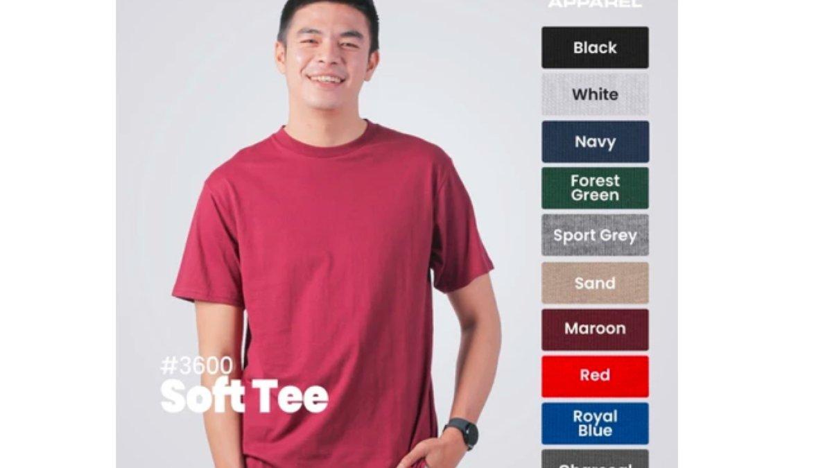 NEW STATES APPAREL Kaos Polos Pria dan Wanita Lengan Pendek Softee